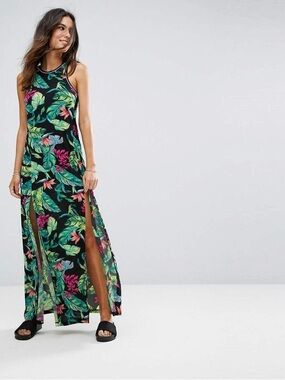 Seafolly Palm Printed Maxi Beach Dress Resortwear, tropical Women’s size medium